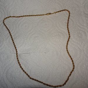 24KGB 18" Rope Chain Necklace